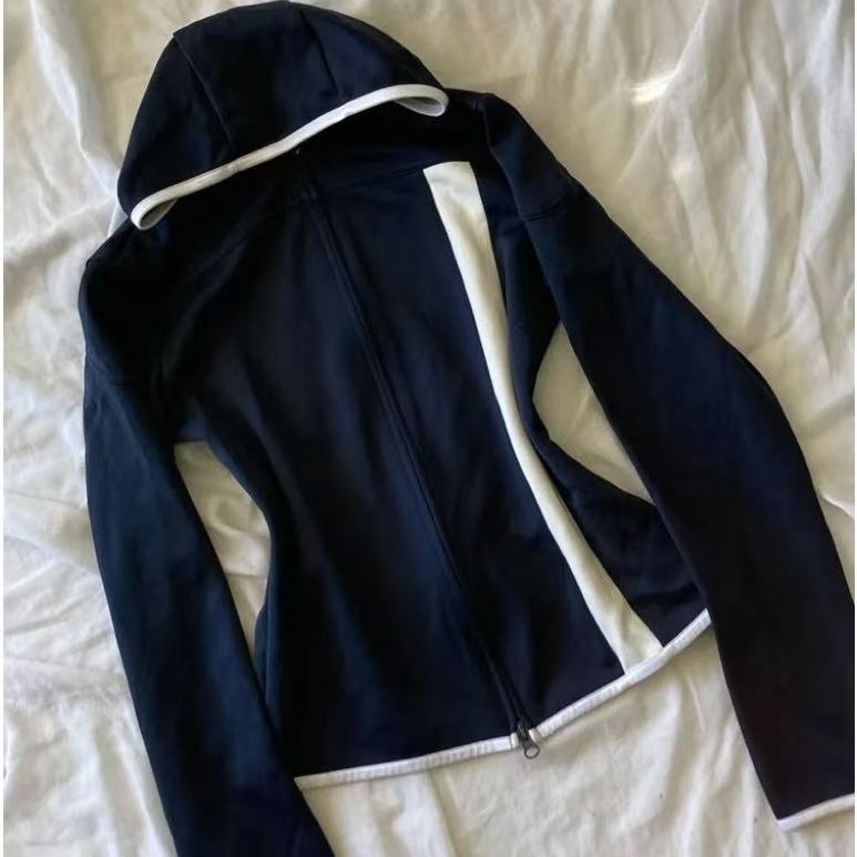 Retro Casual Exercise Hooded Coat Women - Babyvera