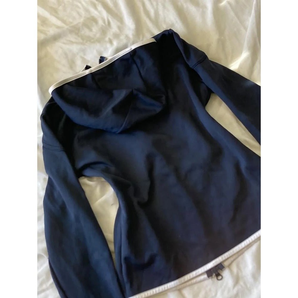 Retro Casual Exercise Hooded Coat Women - Babyvera