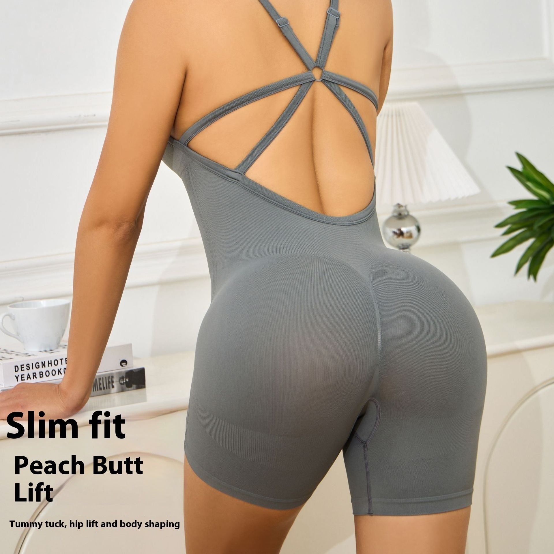 Seamless Motion Workout Beauty Back Yoga Jumpsuit - Babyvera