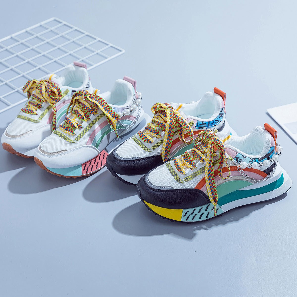Shiny Chunky Soled Sneakerscasual FashionableAnd On Trend - Babyvera