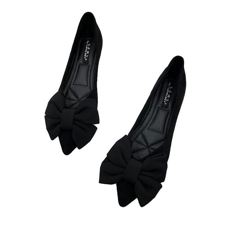 Shoes With Rubber Soles And A Black Bowversatile For Work - Babyvera