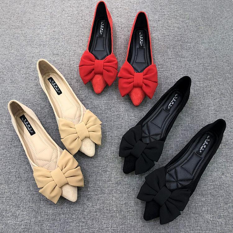 Shoes With Rubber Soles And A Black Bowversatile For Work - Babyvera