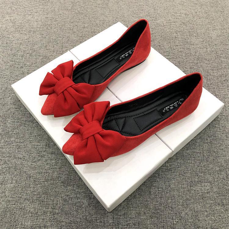 Shoes With Rubber Soles And A Black Bowversatile For Work - Babyvera