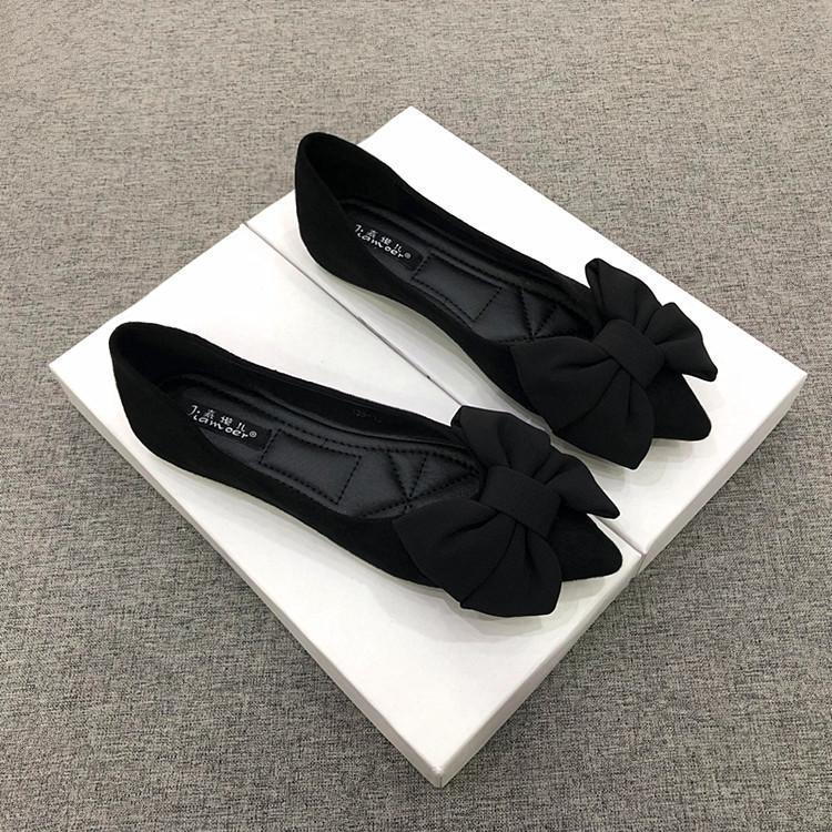 Shoes With Rubber Soles And A Black Bowversatile For Work - Babyvera