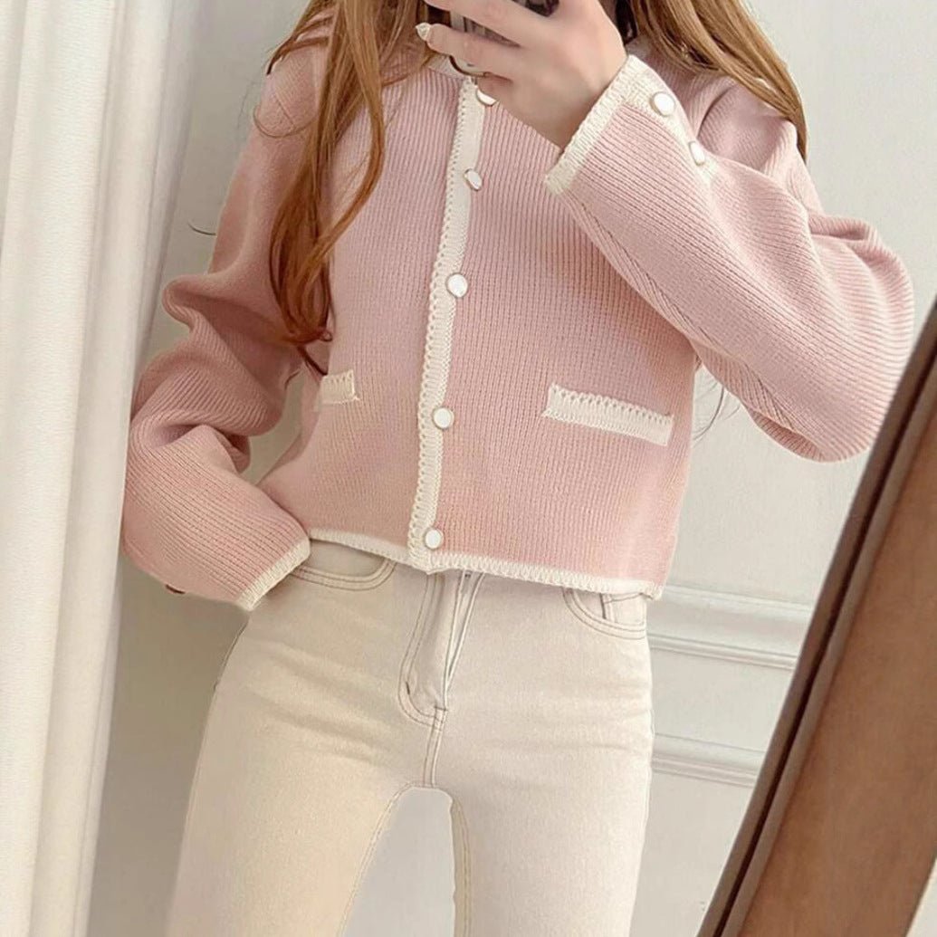 Single-breasted Knitted Cardigan Women Coat - Babyvera