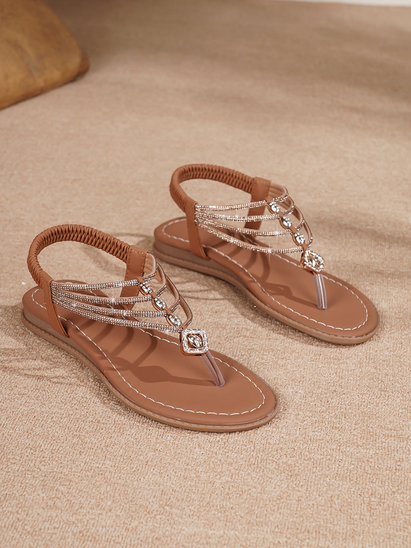Summer New European And American Fashion Retro Rhinestone Sandals - Babyvera
