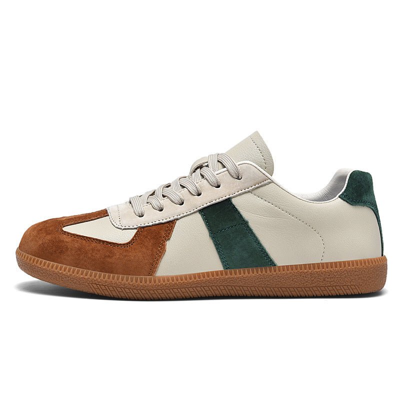 Top Layer Pigskin Leather Sneaker Japanese Canvas Retro Sports Couple Casual Shoes - Babyvera