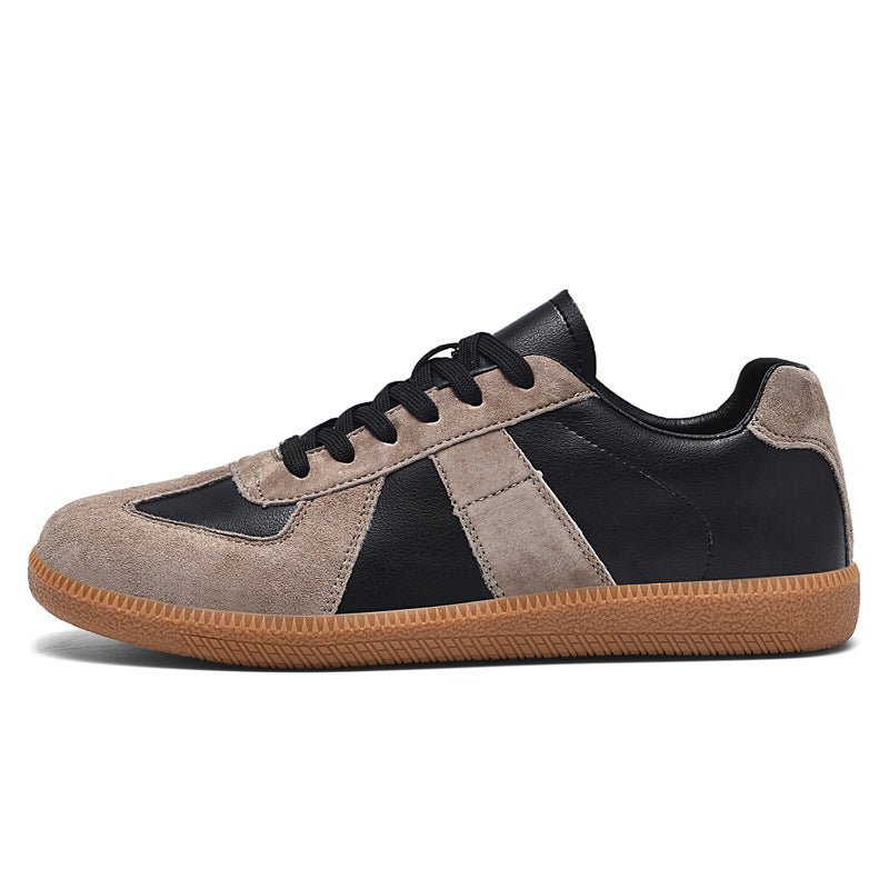 Top Layer Pigskin Leather Sneaker Japanese Canvas Retro Sports Couple Casual Shoes - Babyvera
