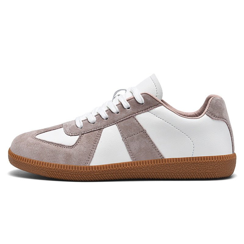 Top Layer Pigskin Leather Sneaker Japanese Canvas Retro Sports Couple Casual Shoes - Babyvera