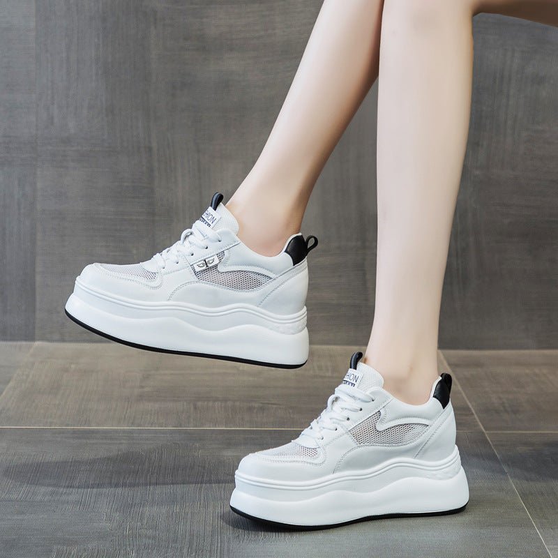 Wedge Platform Thick Bottom Inner Height Increasing Casual Shoes - Babyvera
