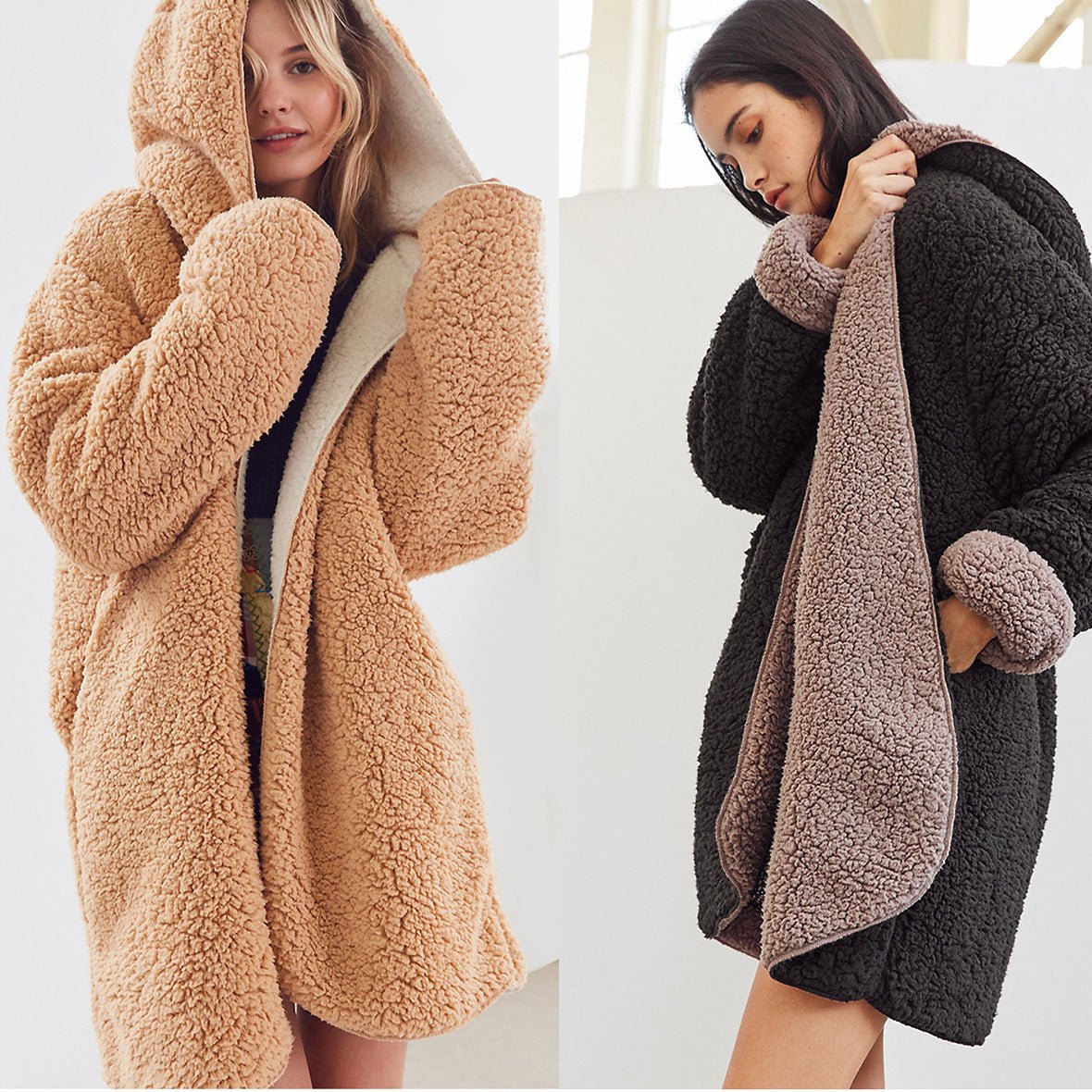 Women Terry Double Sided Lazy Coat - Babyvera