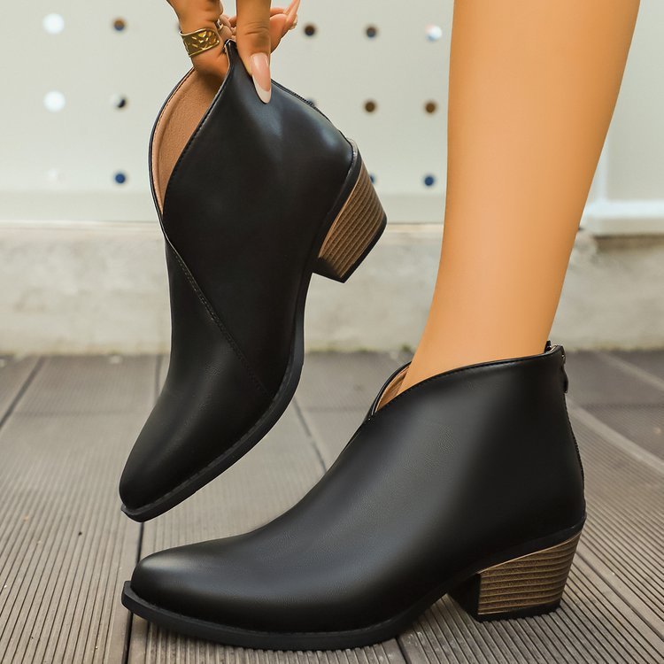 Womens Boots With A Back Zipper - Babyvera