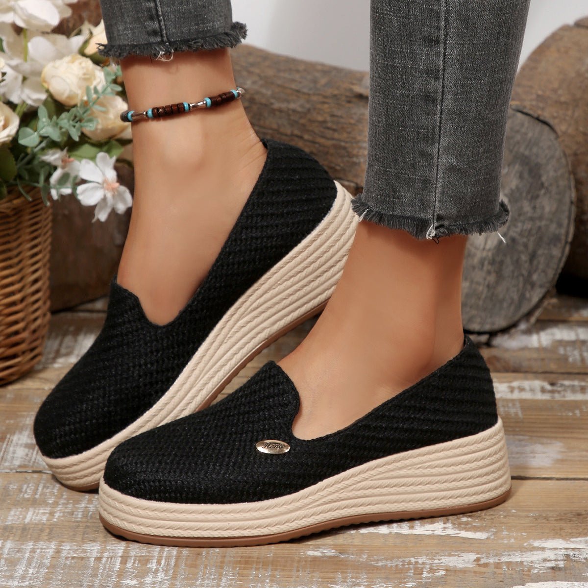 Women's Canvas Thick - soled Wedge Shoes - Babyvera