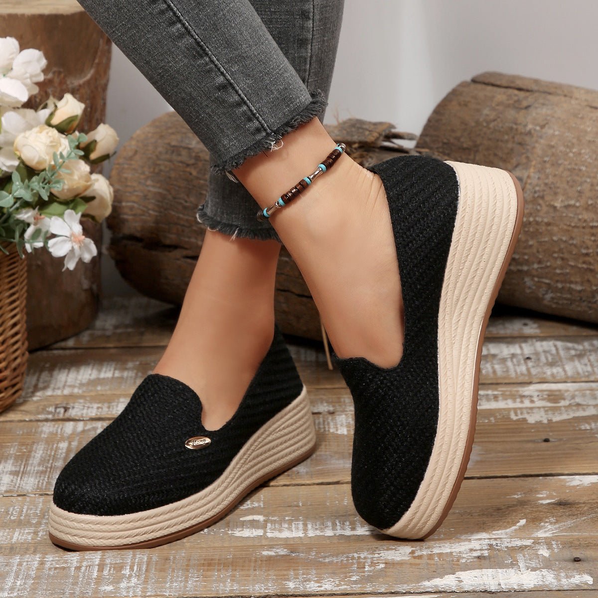 Women's Canvas Thick - soled Wedge Shoes - Babyvera