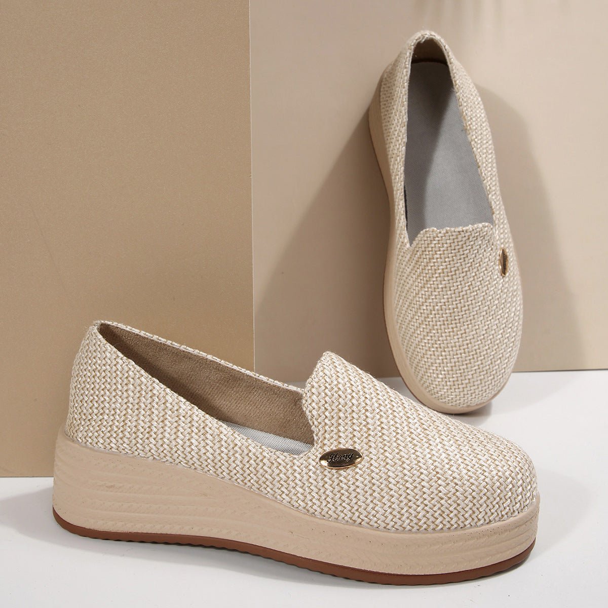 Women's Canvas Thick - soled Wedge Shoes - Babyvera