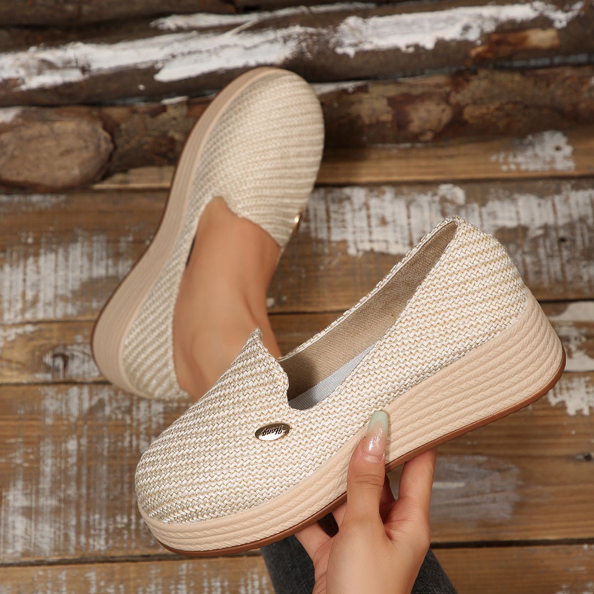 Women's Canvas Thick - soled Wedge Shoes - Babyvera
