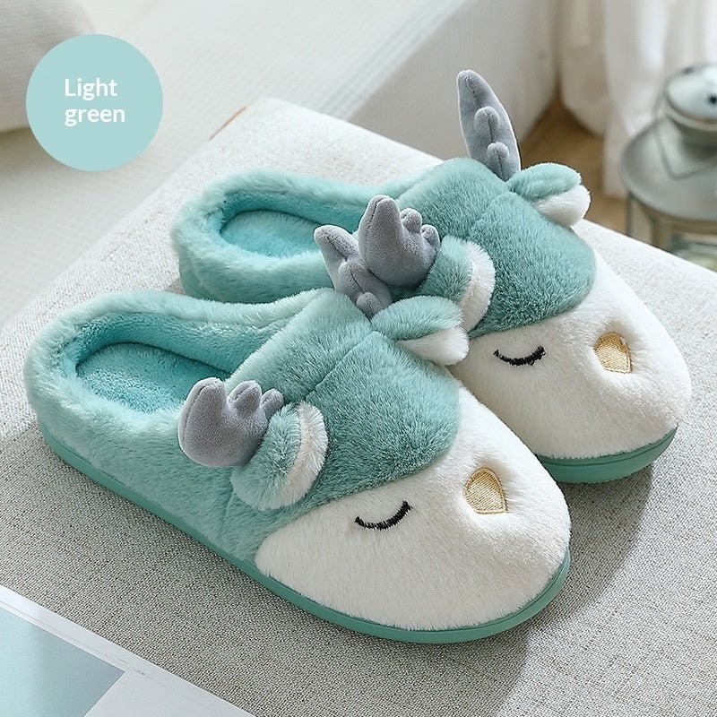 Women's Cotton Slippers For Winter, Home And Indoor Use, Non - slip - Babyvera