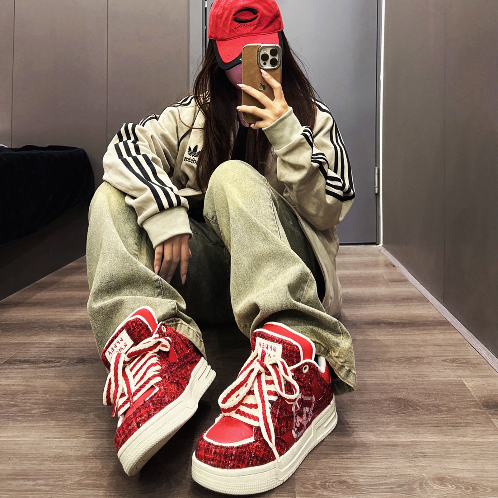 Women's Creative All - match Printed Flat Sneakers - Babyvera