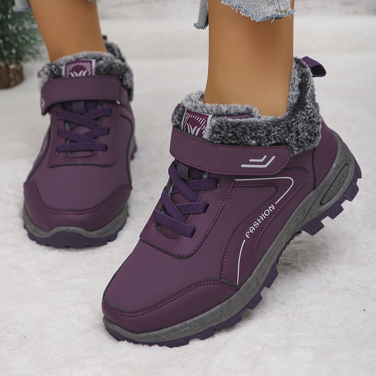 Womens Fleece - Lined Insulated Snow Boots For Cold Weather And Outdoor Use - Babyvera