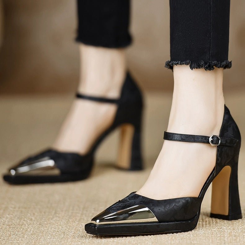 Women's French - style Chunky - heeled Elegant Ankle Boots - Babyvera