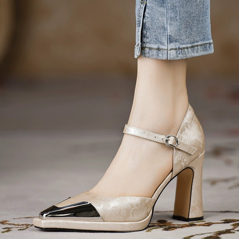 Women's French - style Chunky - heeled Elegant Ankle Boots - Babyvera