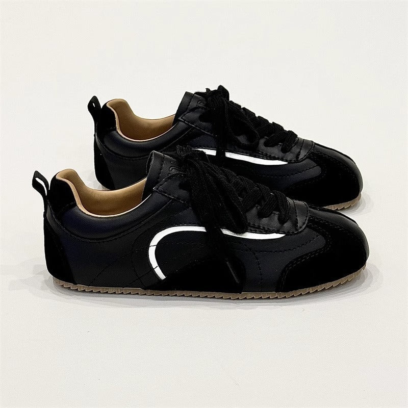 Women's New Arrival Retro Color - Block Flat Derbies All - Match Casual Sneakers - Babyvera