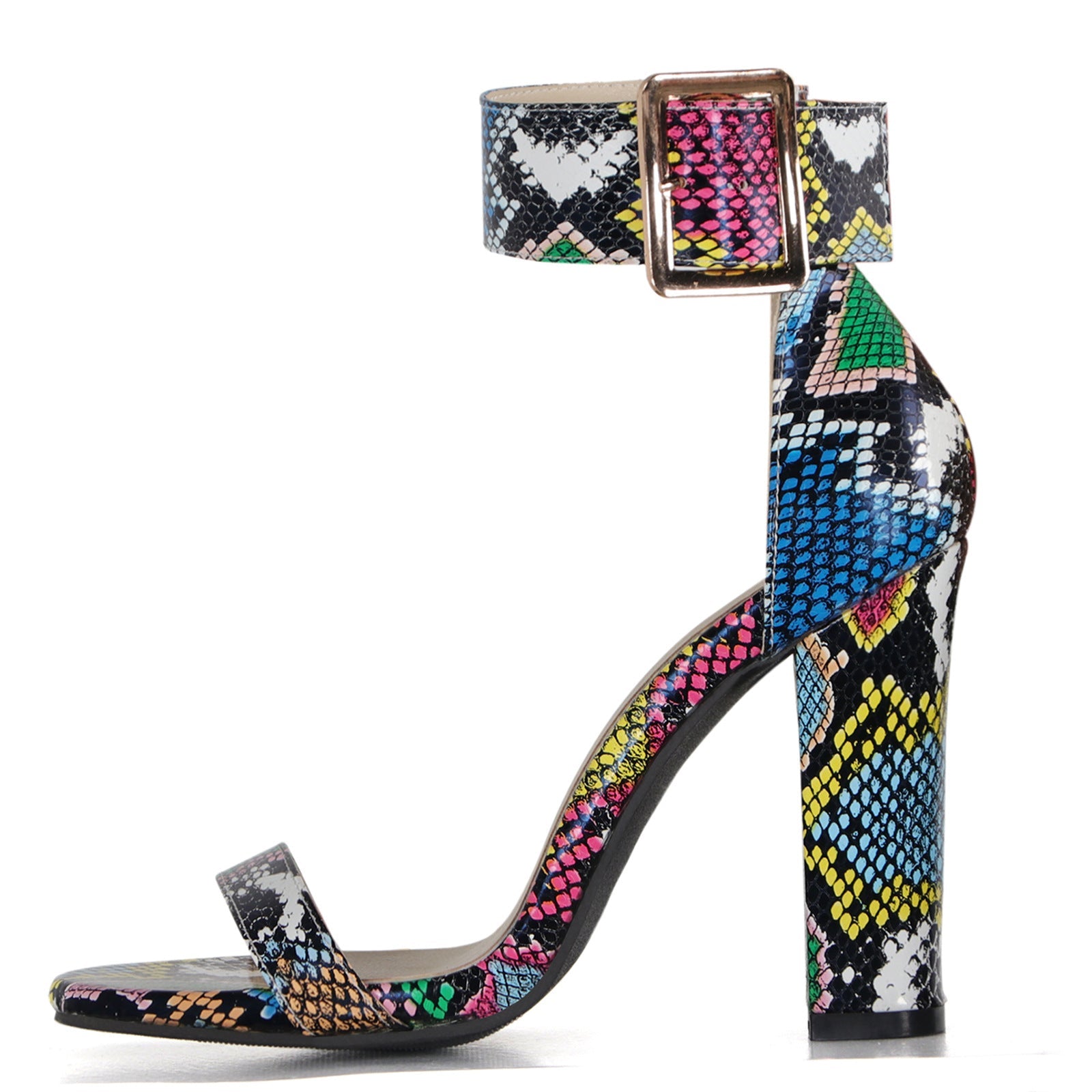 Women's Open Toe Hollow Fashion Pattern Thick High Heel Sandals - Babyvera