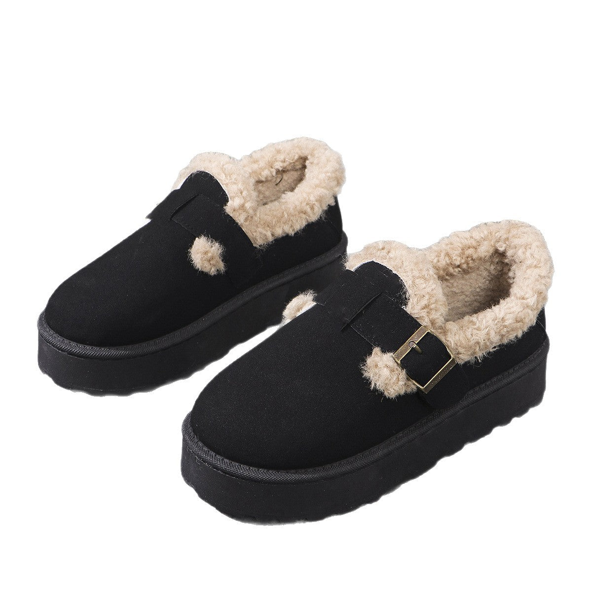 Women's Plus - size Snow Boots With Plush Lining And Thick Soles - Babyvera