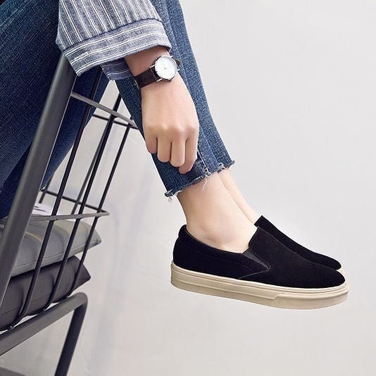 Women's Shoes Lightweight Non - slip Retro Loafers Slip - on Pumps - Babyvera