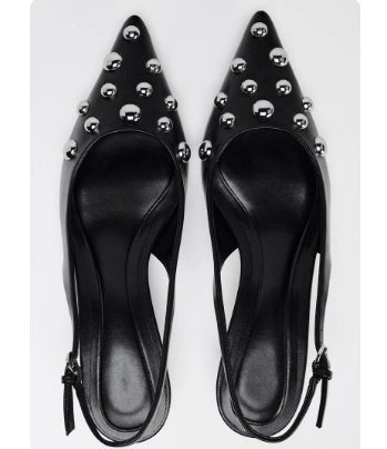 Women's Shoes Low - cut Pointed - toe Rivet - decorated Stilettos - Babyvera