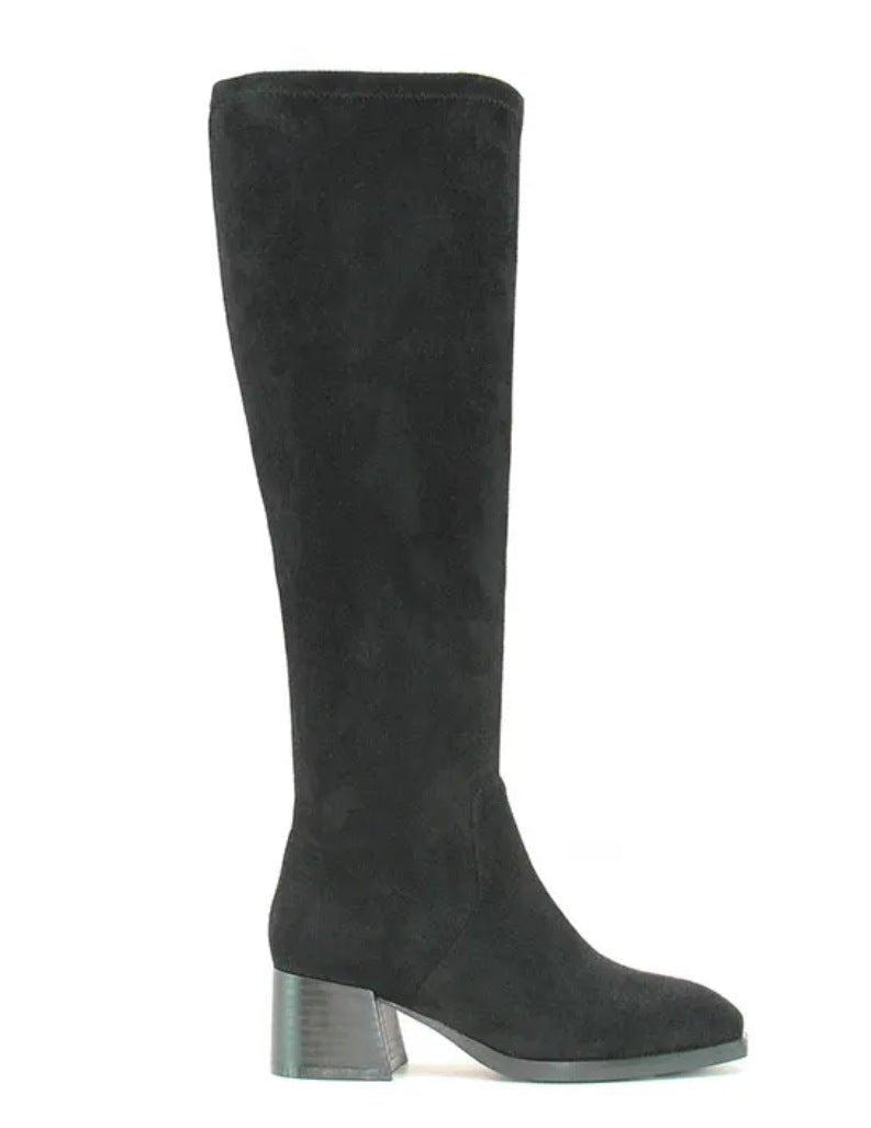 Women's Solid Color Fashion Frosted Long Martin Suede Boots - Babyvera