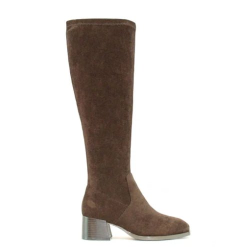 Women's Solid Color Fashion Frosted Long Martin Suede Boots - Babyvera