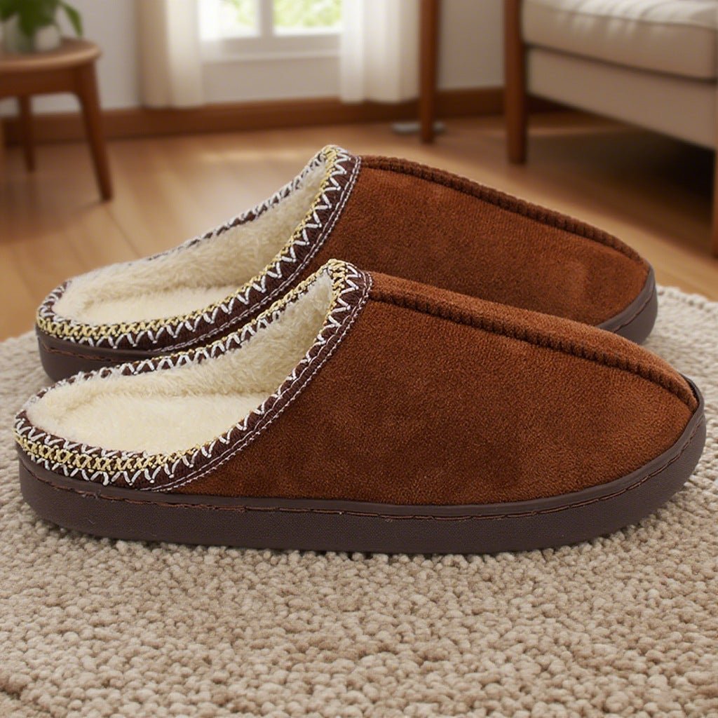 Women's Winter Indoor Home Couples Thick - Sole Warm Cotton Slippers - Babyvera
