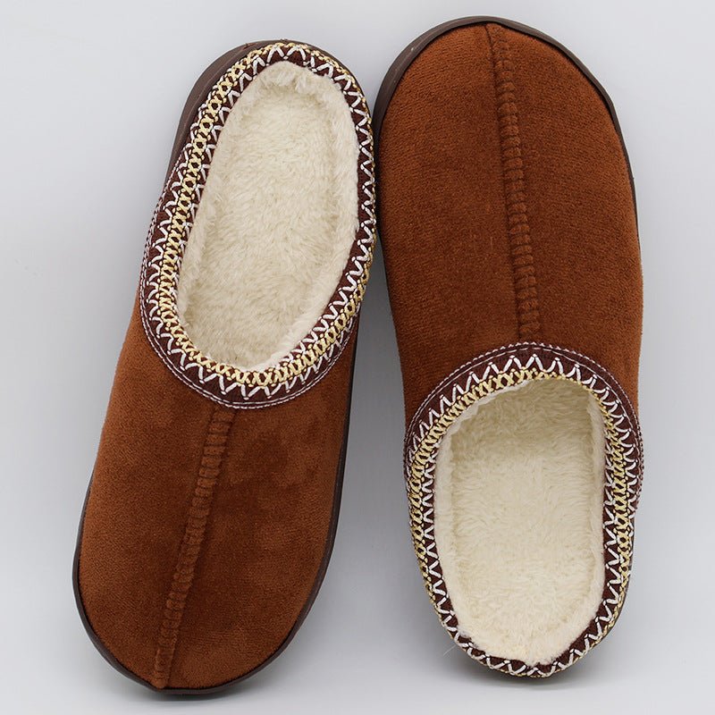 Women's Winter Indoor Home Couples Thick - Sole Warm Cotton Slippers - Babyvera
