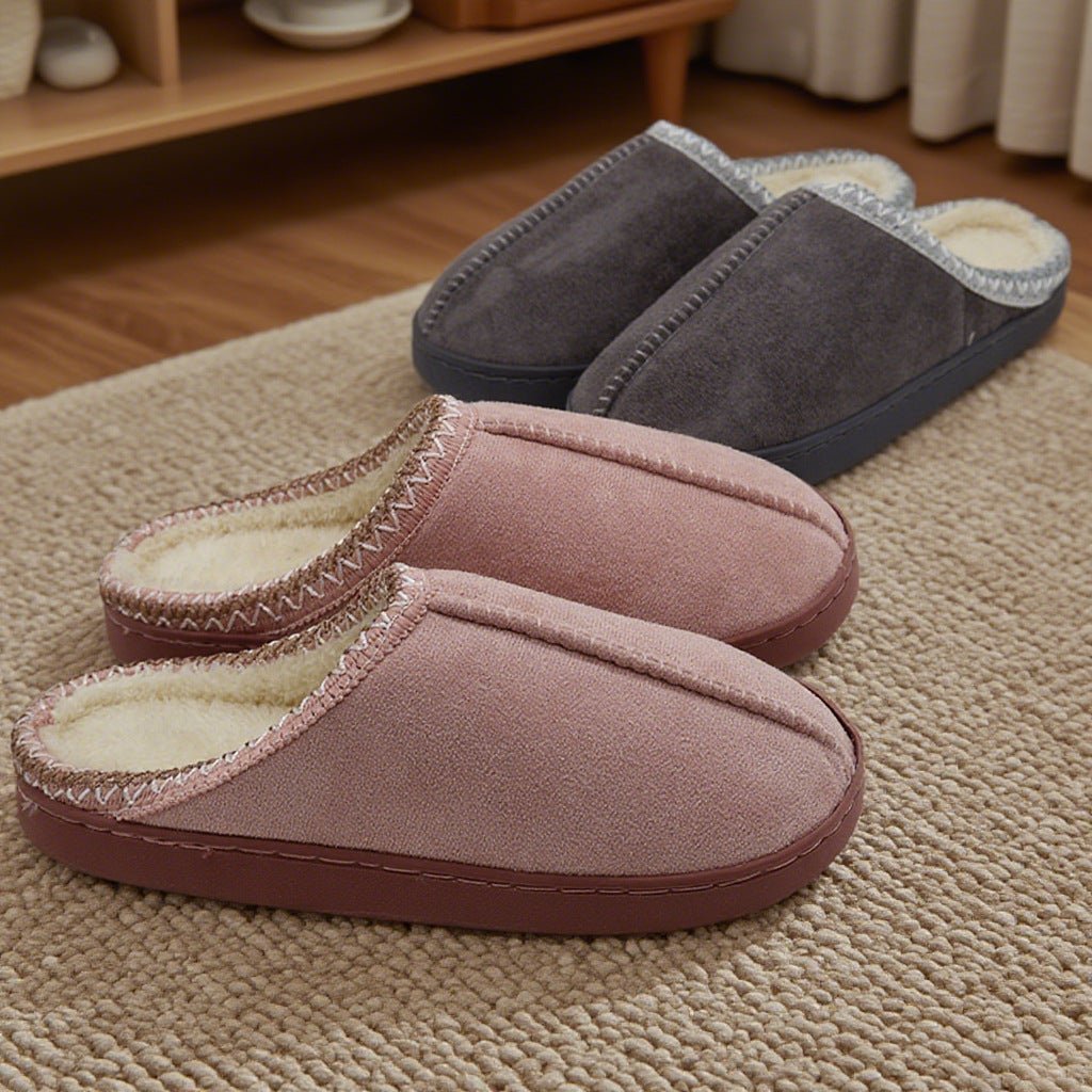 Women's Winter Indoor Home Couples Thick - Sole Warm Cotton Slippers - Babyvera