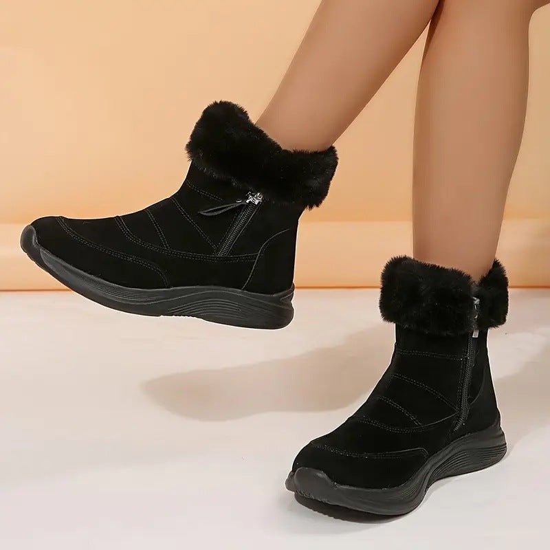 Womens Winter Snow Boots With Cozy Fleece Lining - Babyvera