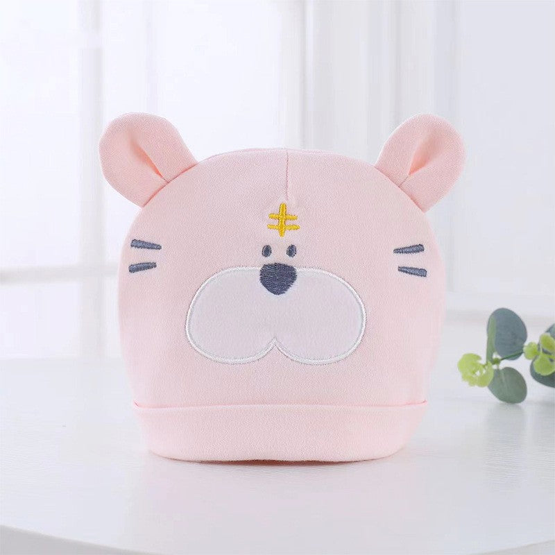 Cute Tiger Baby Hat Cotton Newborn Fetal Cap 0-6 Months Baby Fontanelle Protection - [[{"value":"{{ Babyvera Babyvera  }}"}]]