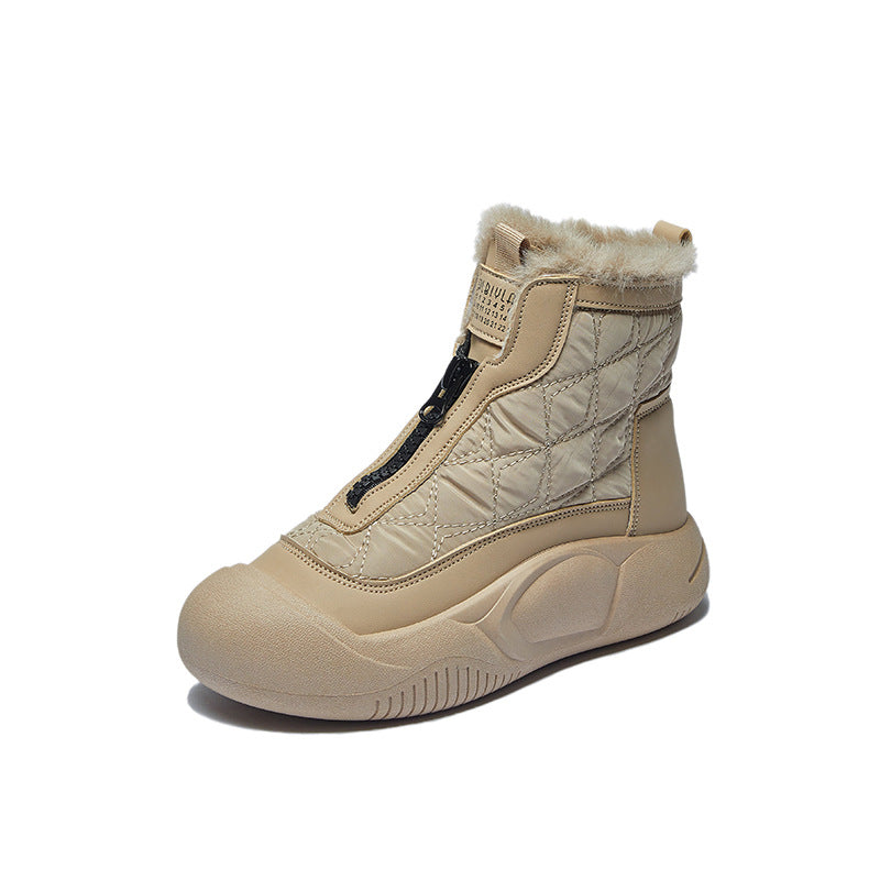 Women's Warm Casual Fleece-lined High-top Snow Boots - [[{"value":"{{ Babyvera Babyvera  }}"}]]