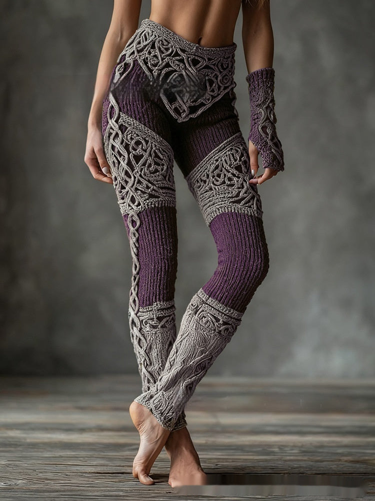 Retro 3D Digital Print Women's Casual Leggings - [[{"value":"{{ Babyvera Babyvera  }}"}]]