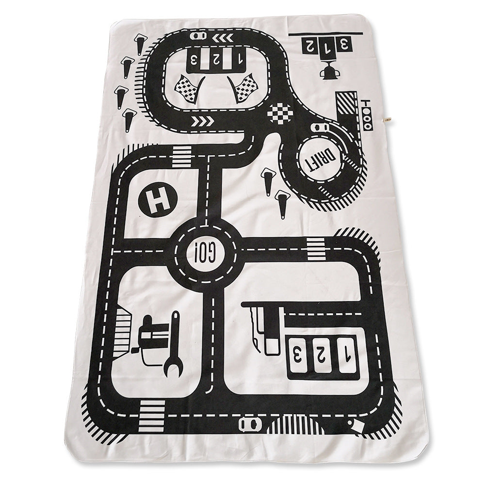 Highway Kids' Play Mat 100 Cotton Canvas - [[{"value":"{{ Babyvera Babyvera  }}"}]]