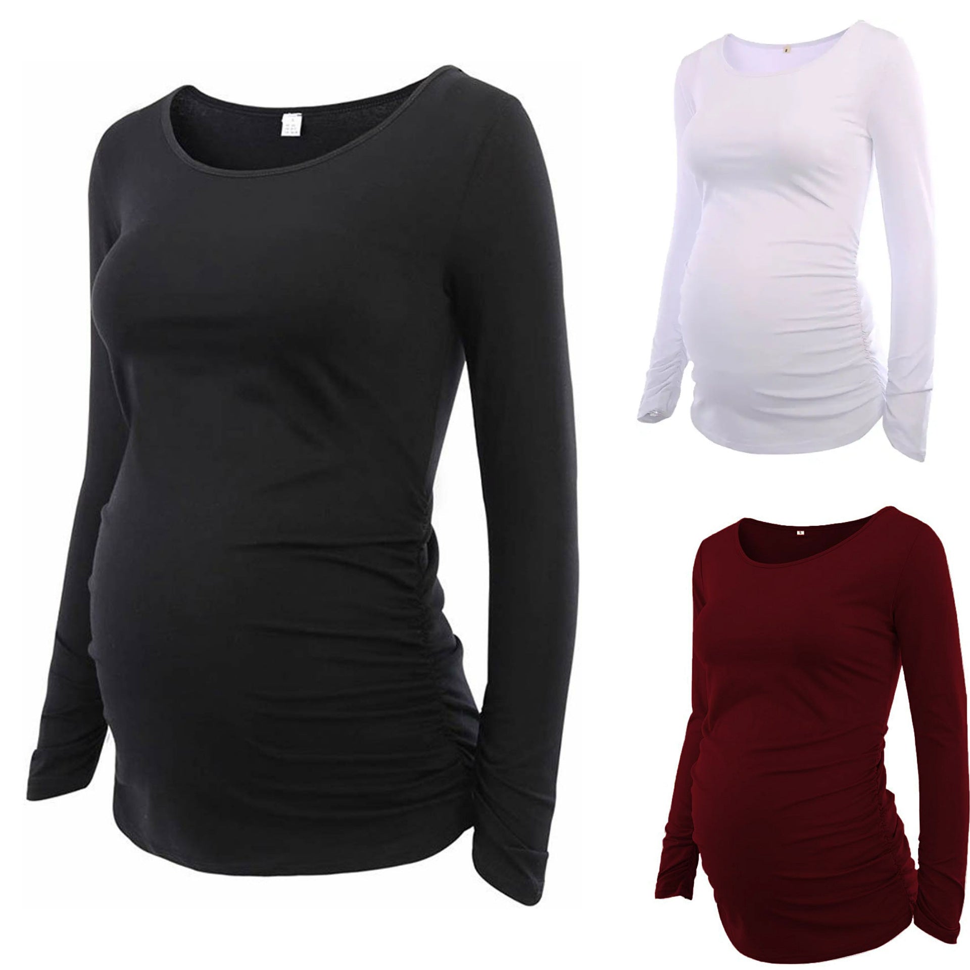 New Round Neck T-Shirt Casual Maternity Wear - Babyvera