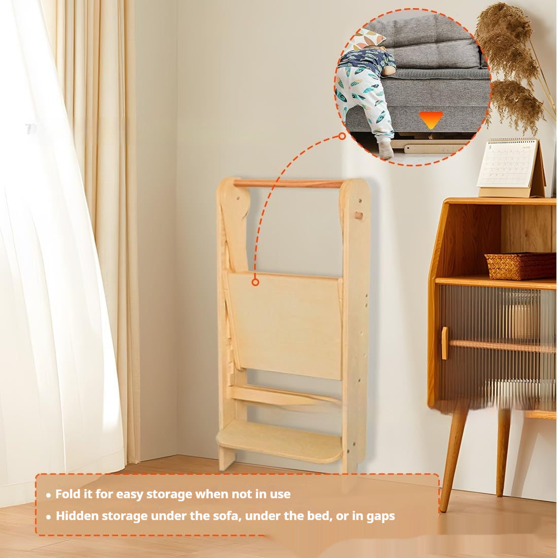 Baby Montessori Learning Tower Washstand Foot Stool - [[{"value":"{{ Babyvera Babyvera  }}"}]]