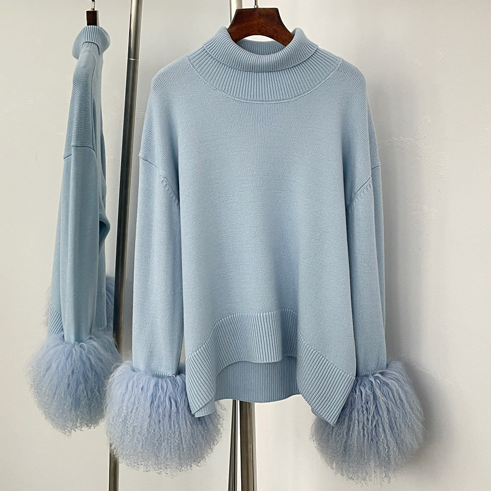 Loose-fitting Turtleneck Pullover Knit Sweater For Women - [[{"value":"{{ Babyvera Babyvera  }}"}]]