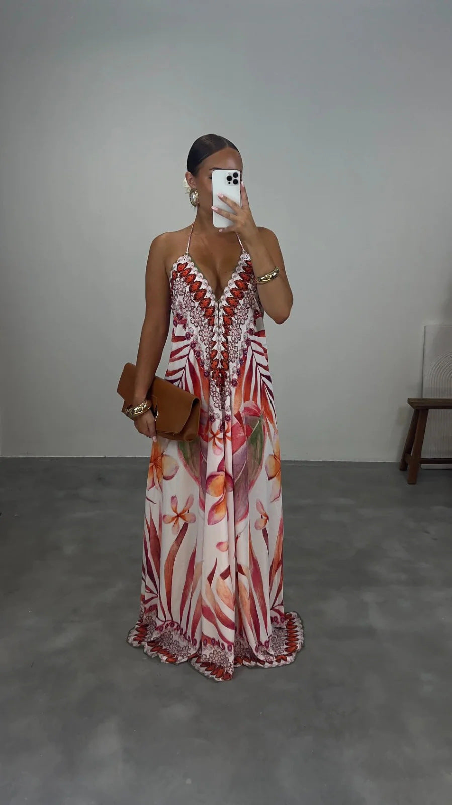 Women's Sleeveless Printed Maxi Dress - [[{"value":"{{ Babyvera Babyvera  }}"}]]
