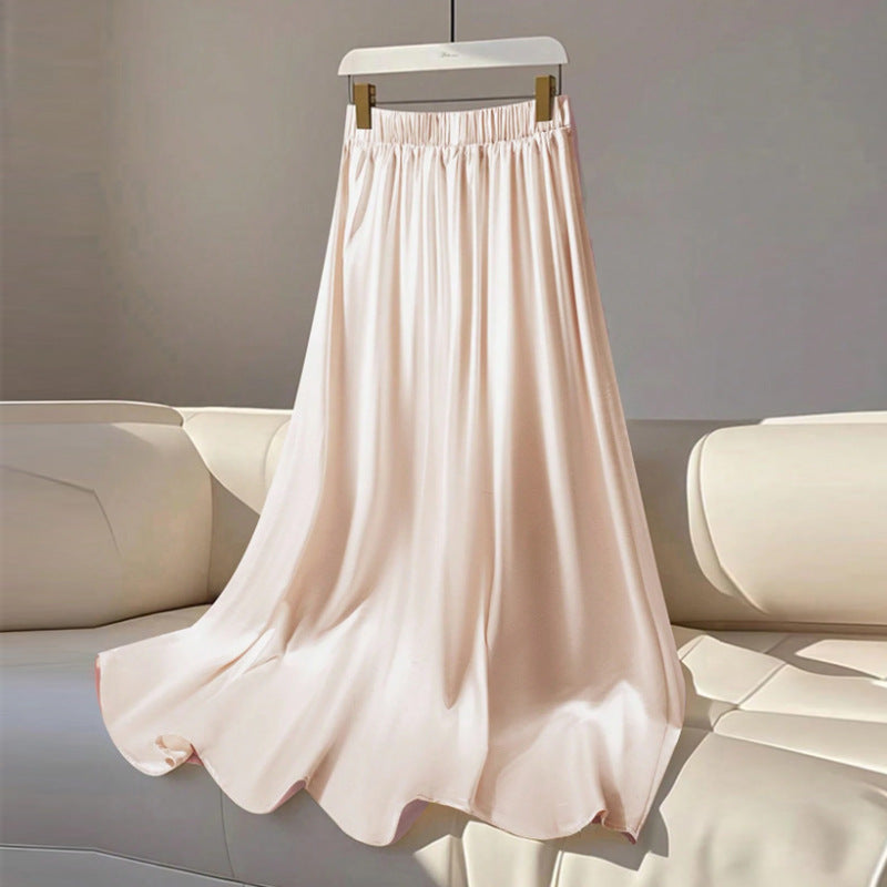 Women's Elegant Satin Loose Straight Skirt - [[{"value":"{{ Babyvera Babyvera  }}"}]]