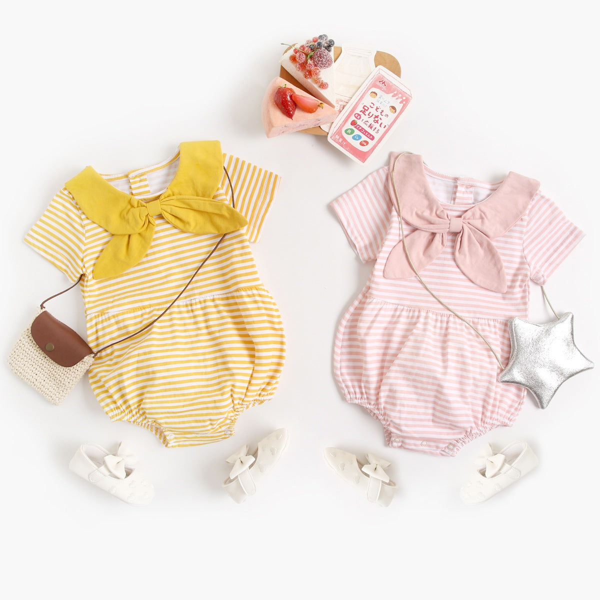 Baby Clothing Striped Newborn Bodysuit - [[{"value":"{{ Babyvera Babyvera  }}"}]]