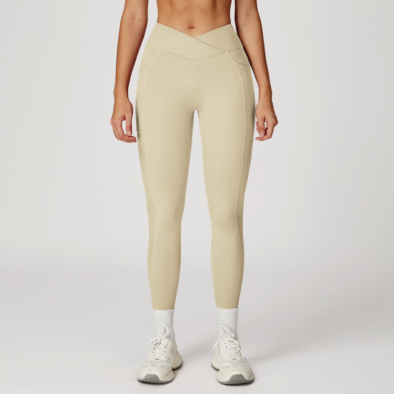Naked-feel High-waisted Yoga Pants With Crossover Waistband - [[{"value":"{{ Babyvera Babyvera  }}"}]]