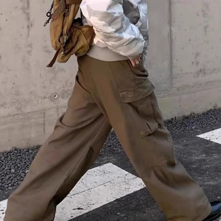 High-street Vintage Relaxed-fit Wide-leg Casual Pants - [[{"value":"{{ Babyvera Babyvera  }}"}]]