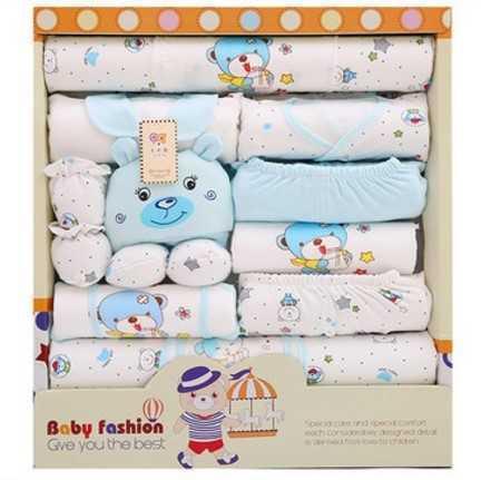 Newborn Clothes 17-Piece Cotton Suit Gift Box - [[{"value":"{{ Babyvera Babyvera  }}"}]]