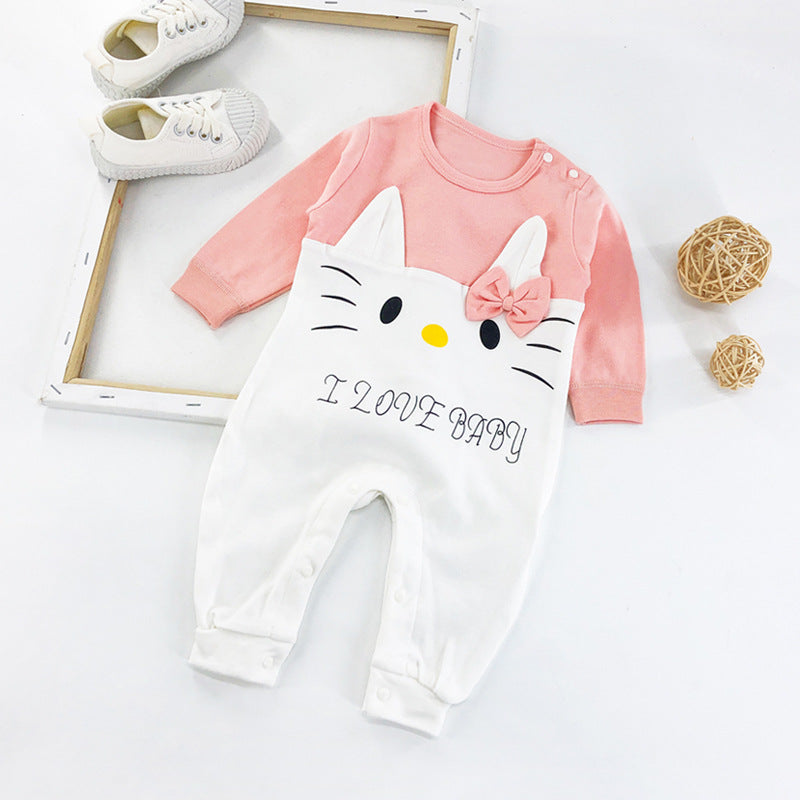 Newborn Baby One-Piece Romper Three-Month Baby Outing Clothes - [[{"value":"{{ Babyvera Babyvera  }}"}]]